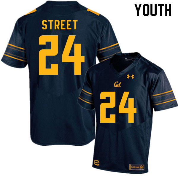 Youth #24 Chris Street Cal Bears College Football Jerseys Sale-Navy